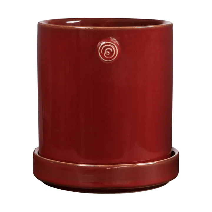 Ernst vaso com prato - Vermelho, Ø13x13 cm - ERNST