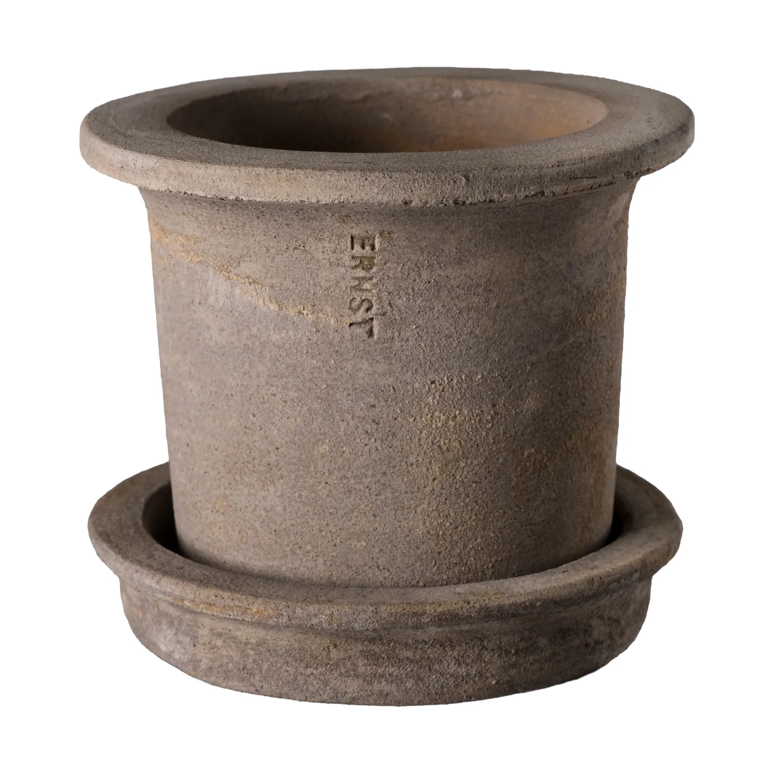 Ernst vaso de terracota com prato, Ø12x10 cm ERNST