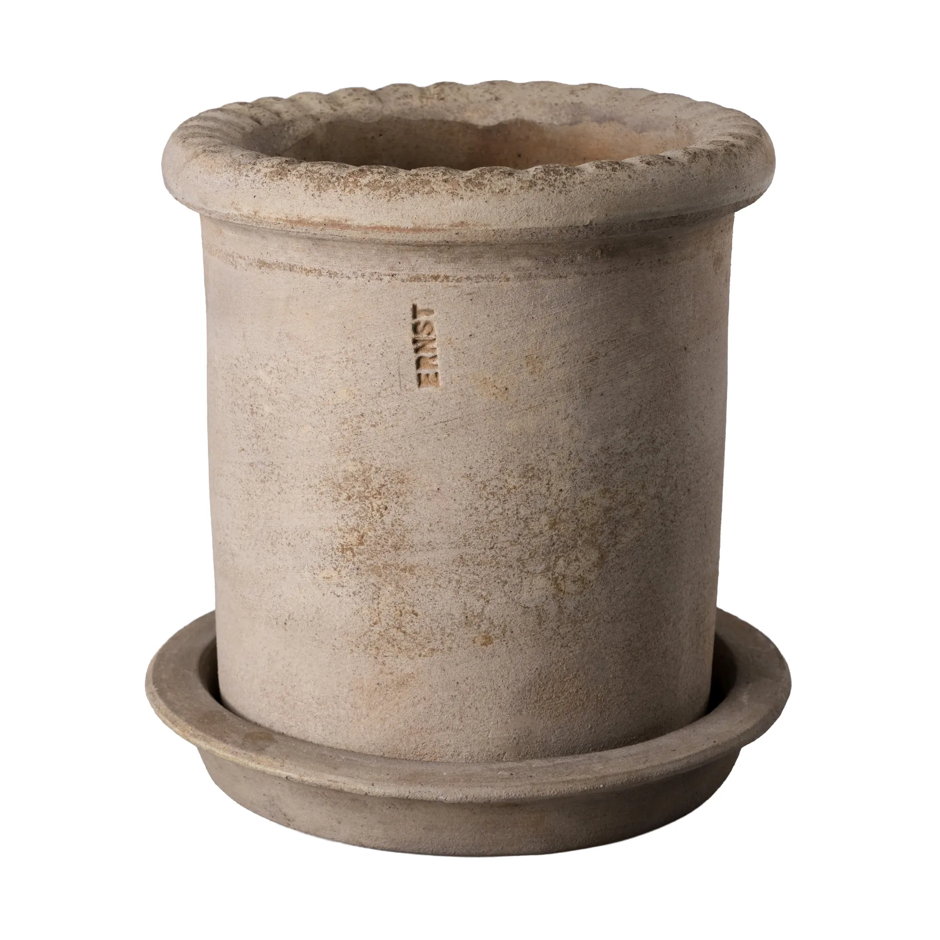 Ernst vaso de terracota com prato, Ø16x16 cm ERNST