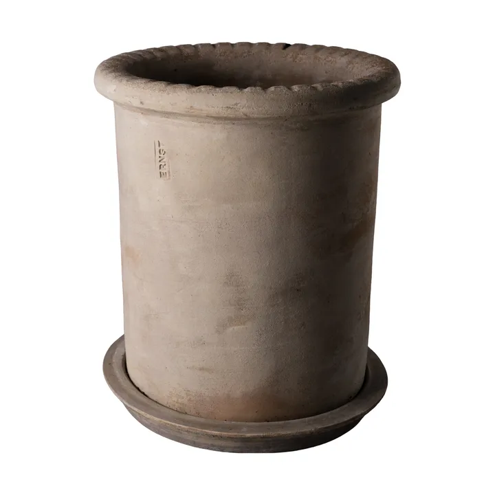 Ernst vaso de terracota com prato - Ø25x28 cm - ERNST