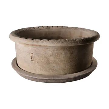 Ernst vaso de terracota com prato - Ø33x12 cm - ERNST