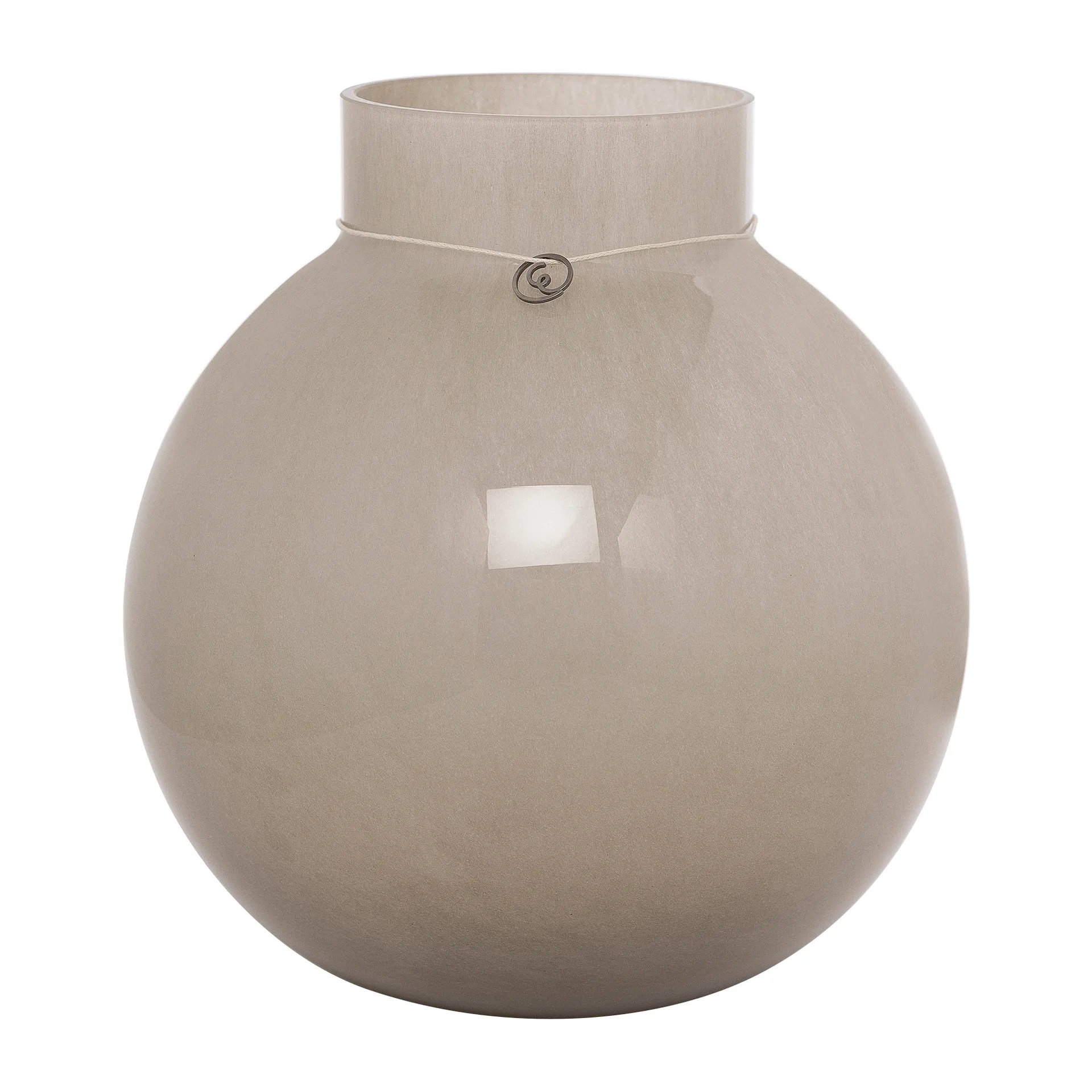 Ernst vaso redondo beige, H22 cm Ø21 cm ERNST