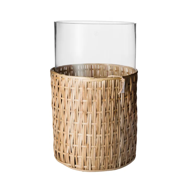 Ernst vaso/castiçal em cesto - Natural, Ø18x30 cm - ERNST