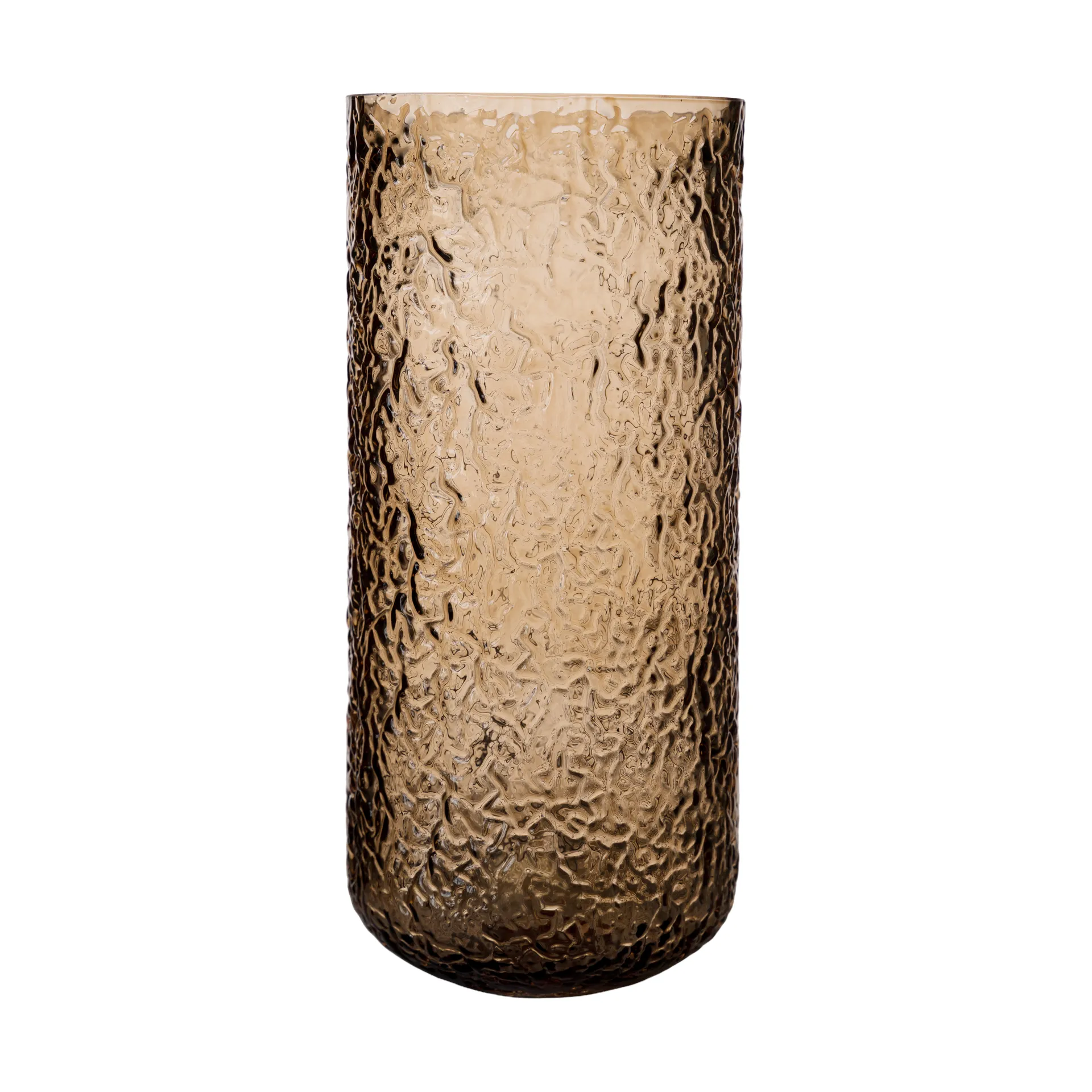 Ernst vaso/porta-vela estampado, Âmbar, Ø11x25 cm ERNST