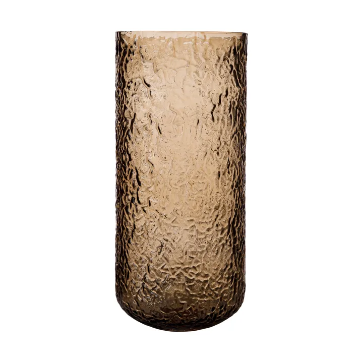 Ernst vaso/porta-vela estampado - Âmbar, Ø11x25 cm - ERNST