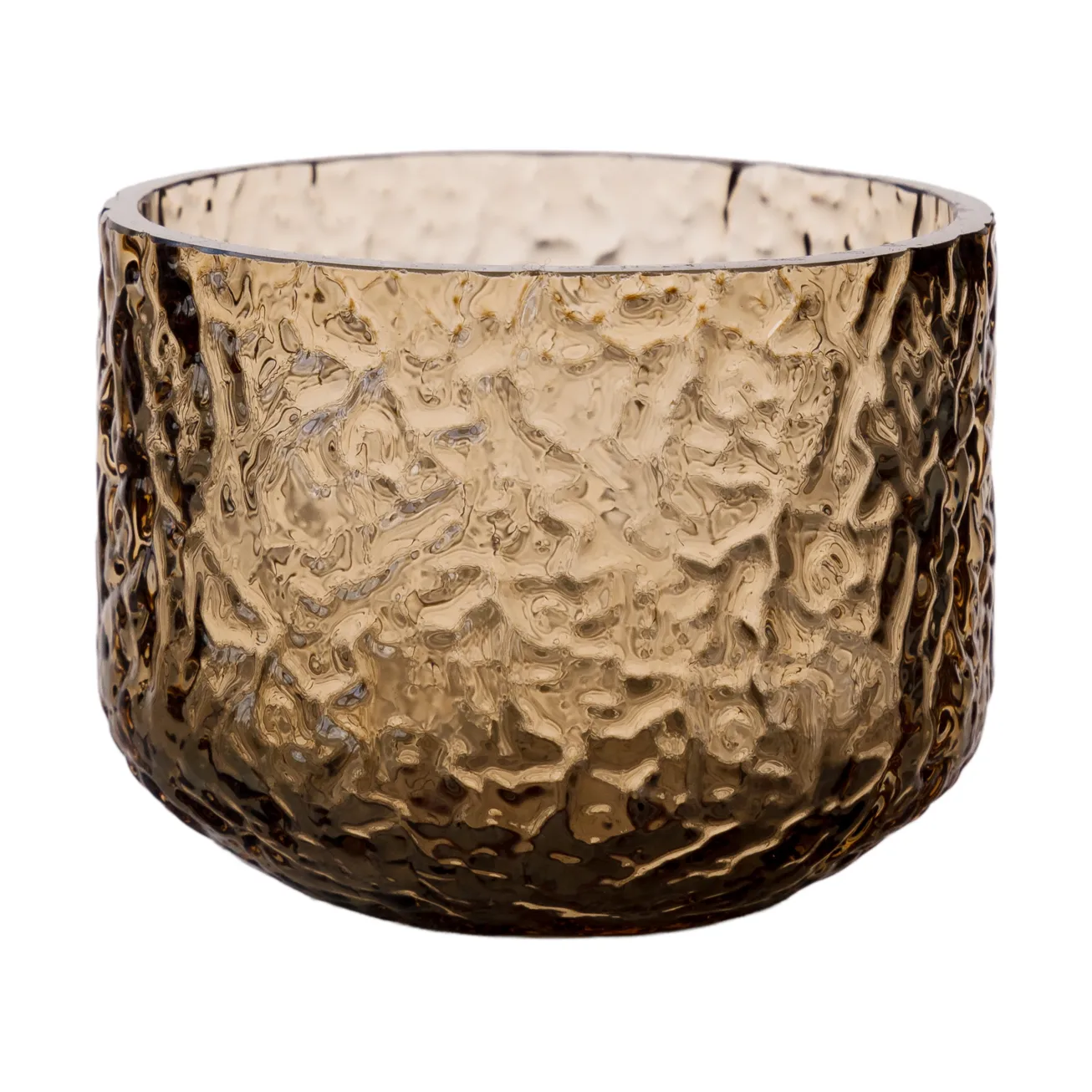 Ernst vaso/porta-vela estampado, Âmbar, Ø8x6 cm ERNST