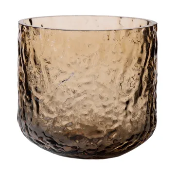 Ernst vaso/porta-vela estampado - Âmbar, Ø9x10 cm - ERNST