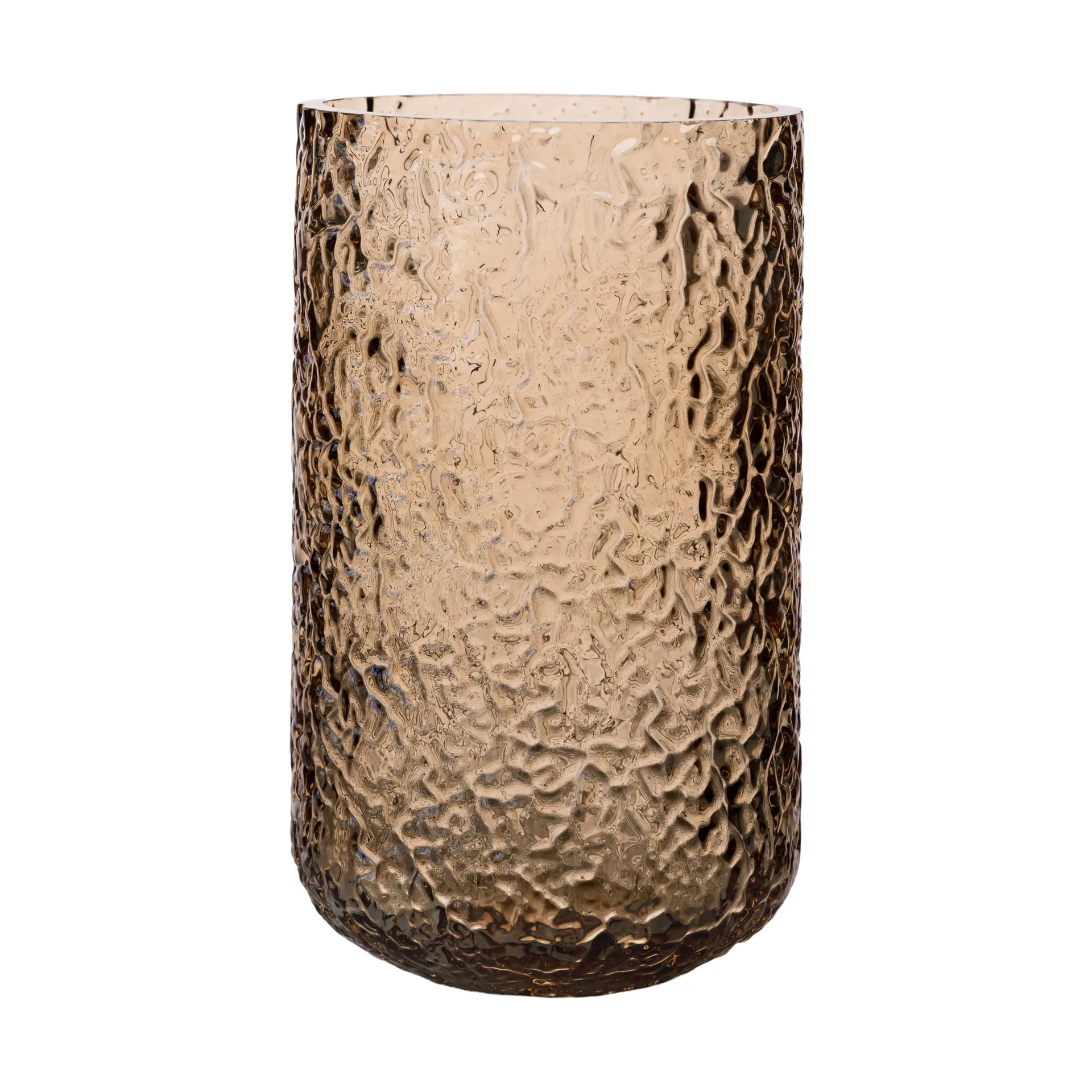 Ernst vaso/porta-vela estampado, Âmbar, Ø9x15 cm ERNST