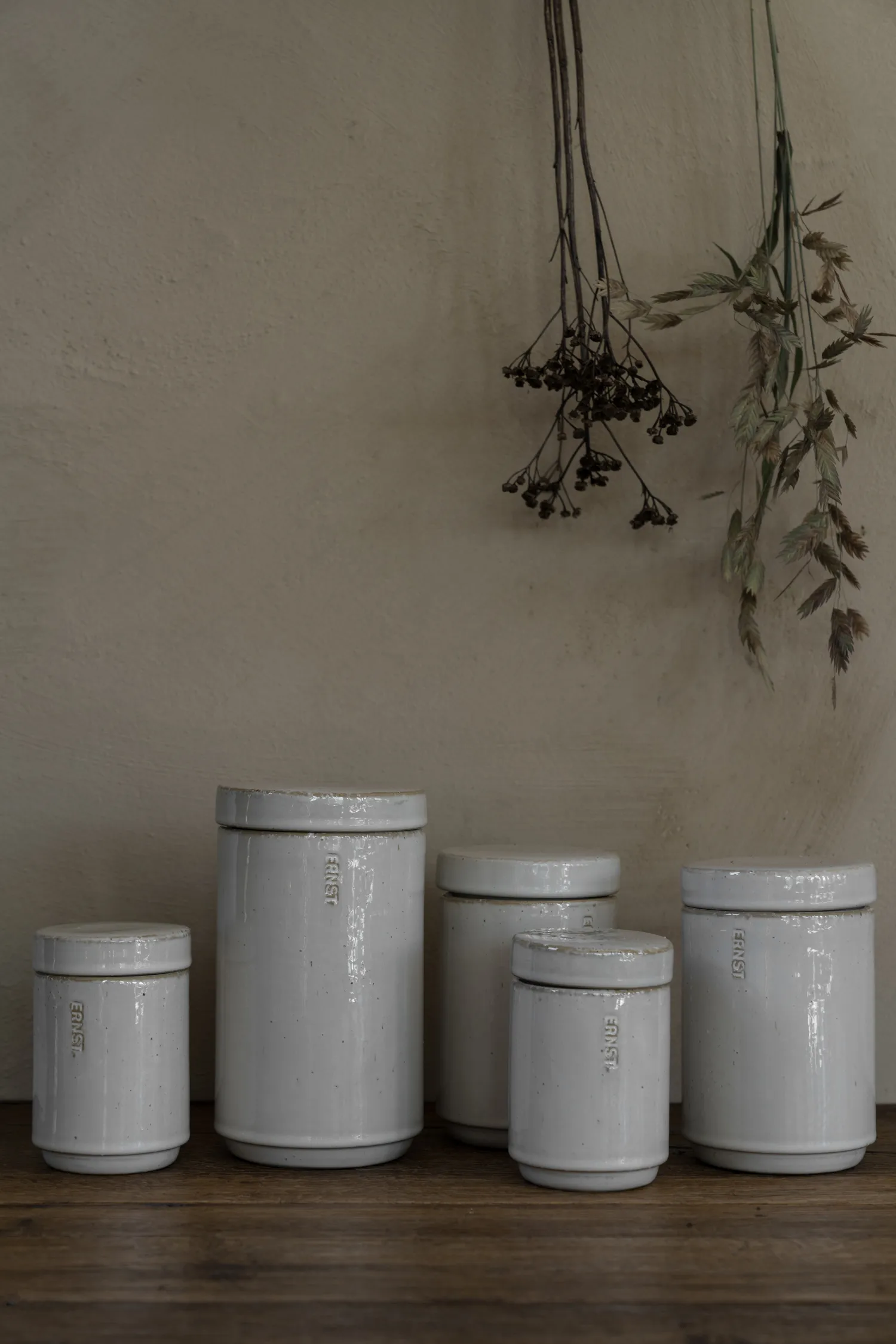 Frasco de conservação com tampa Ernst 15,5 cm, Branco natural ERNST