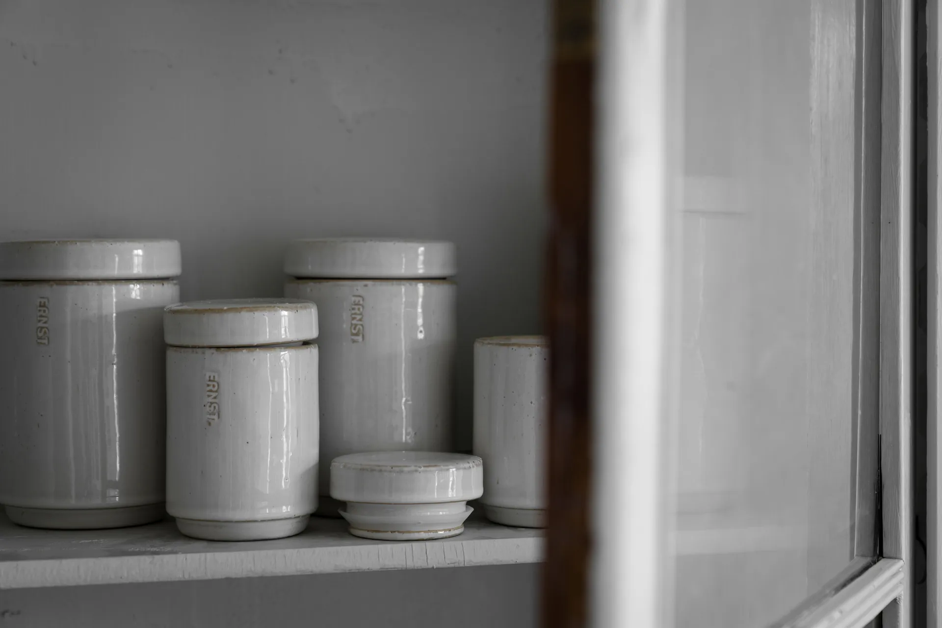 Frasco de conservação com tampa Ernst 15,5 cm, Branco natural ERNST