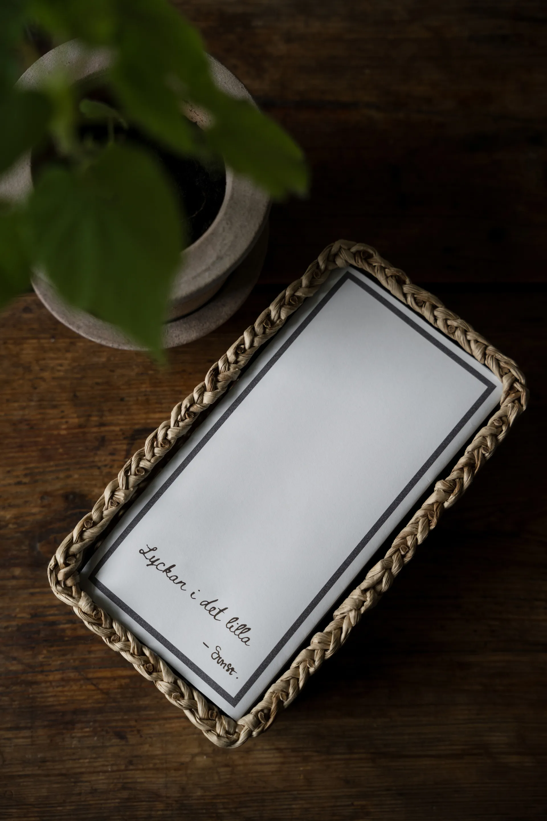 Guardanapo com citação Ernst Lycka i det lilla 20 un., Branco ERNST