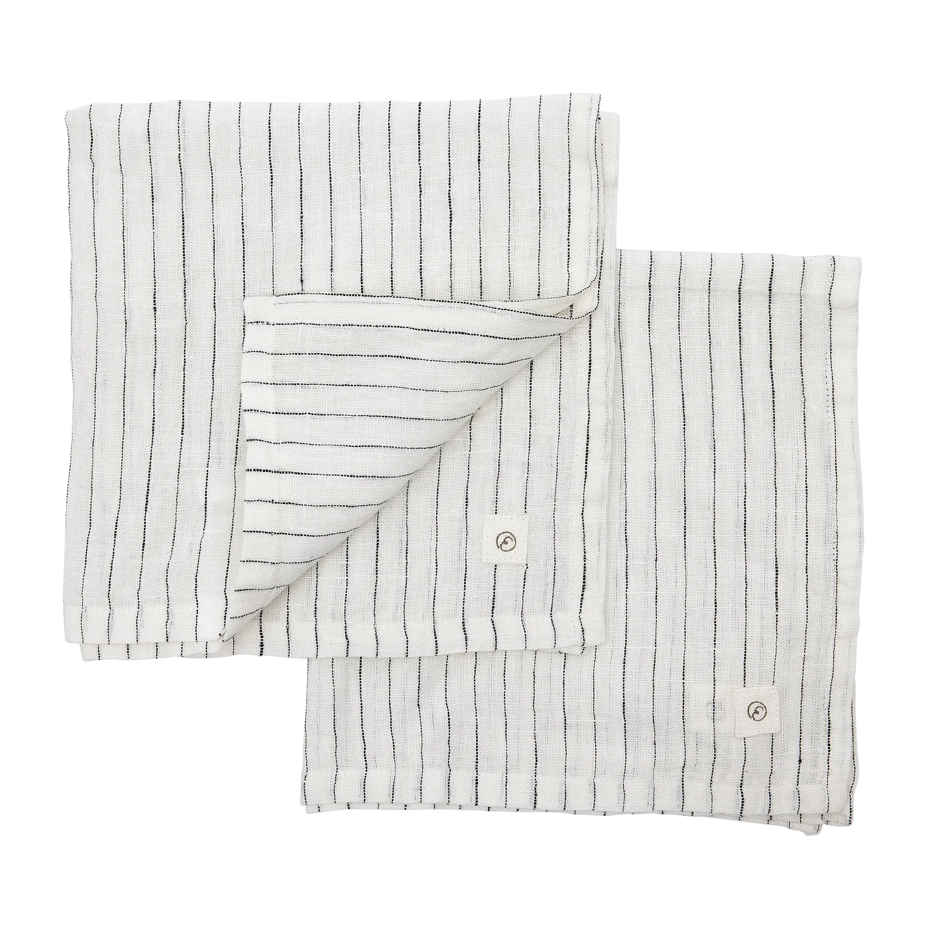 Guardanapo de linho Ernst 40x40 cm 2 un., White-black ERNST