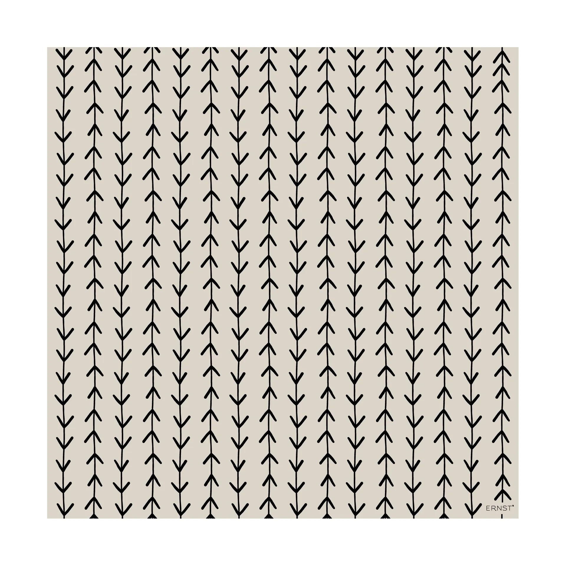 Guardanapo Ernst amêndoa 33x33 cm 20-unidades, Bege-preto  ERNST