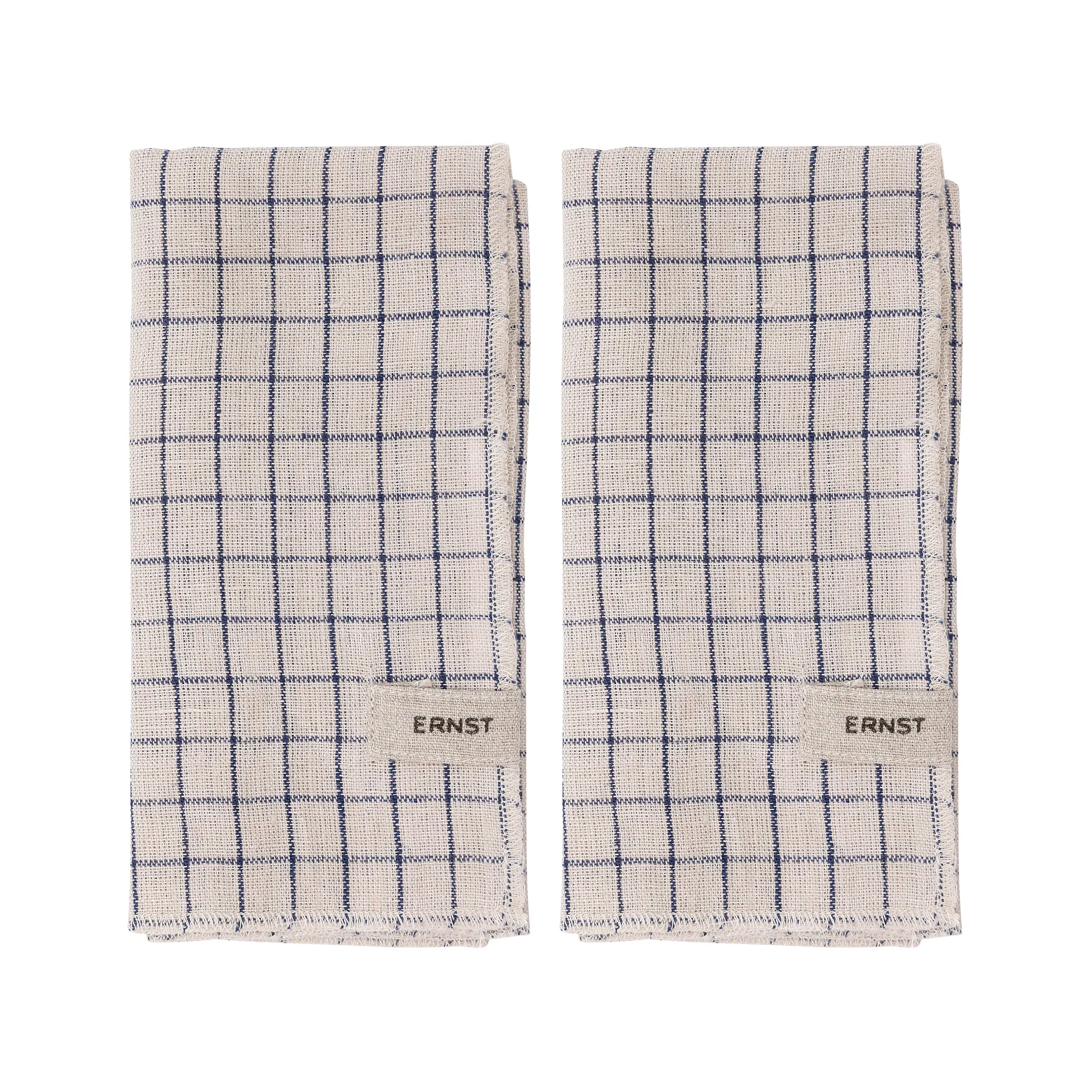 Guardanapos xadrez 2-pacotes 40x40 cm Ernst, Beige-azul  ERNST