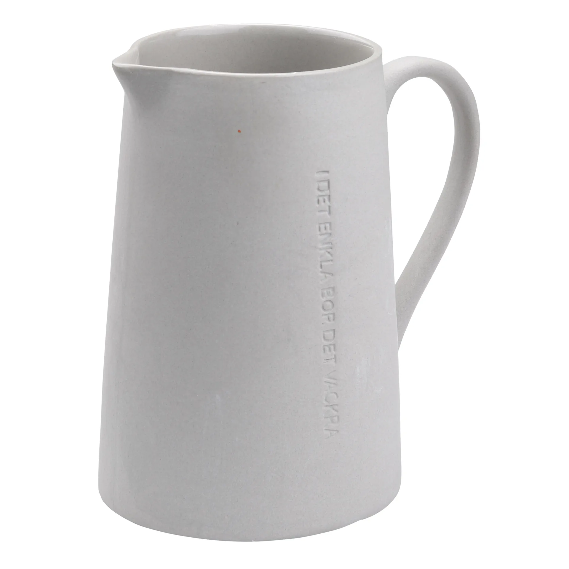 Jarro de leite com citação Enkla, light grey ERNST