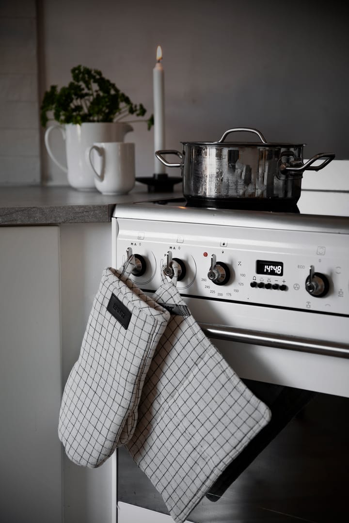Luva forno Ernst quadriculada, Xadrez Natural-Preto  ERNST