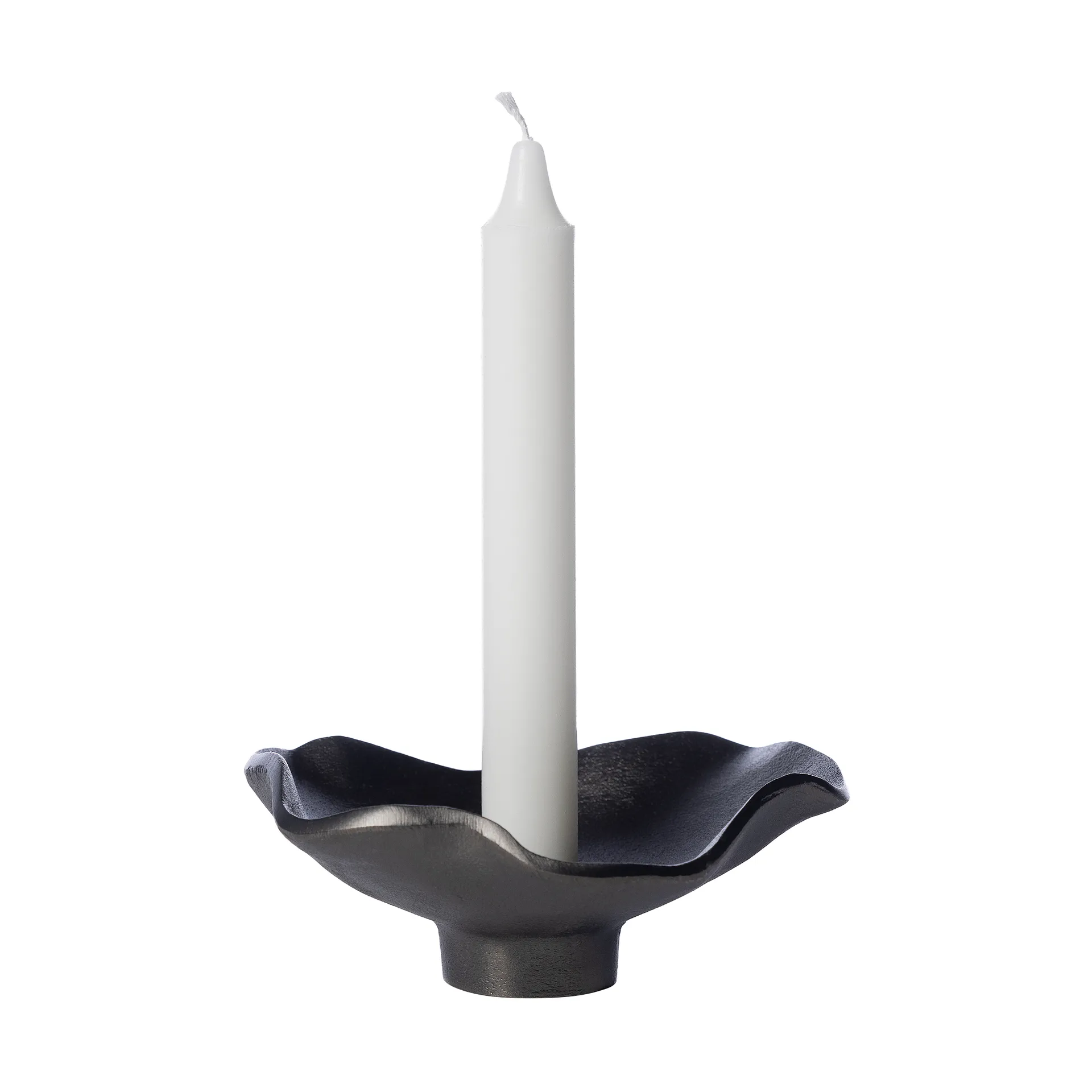 Porta-velas Ernst alumínio preto, Ø14 cm  ERNST