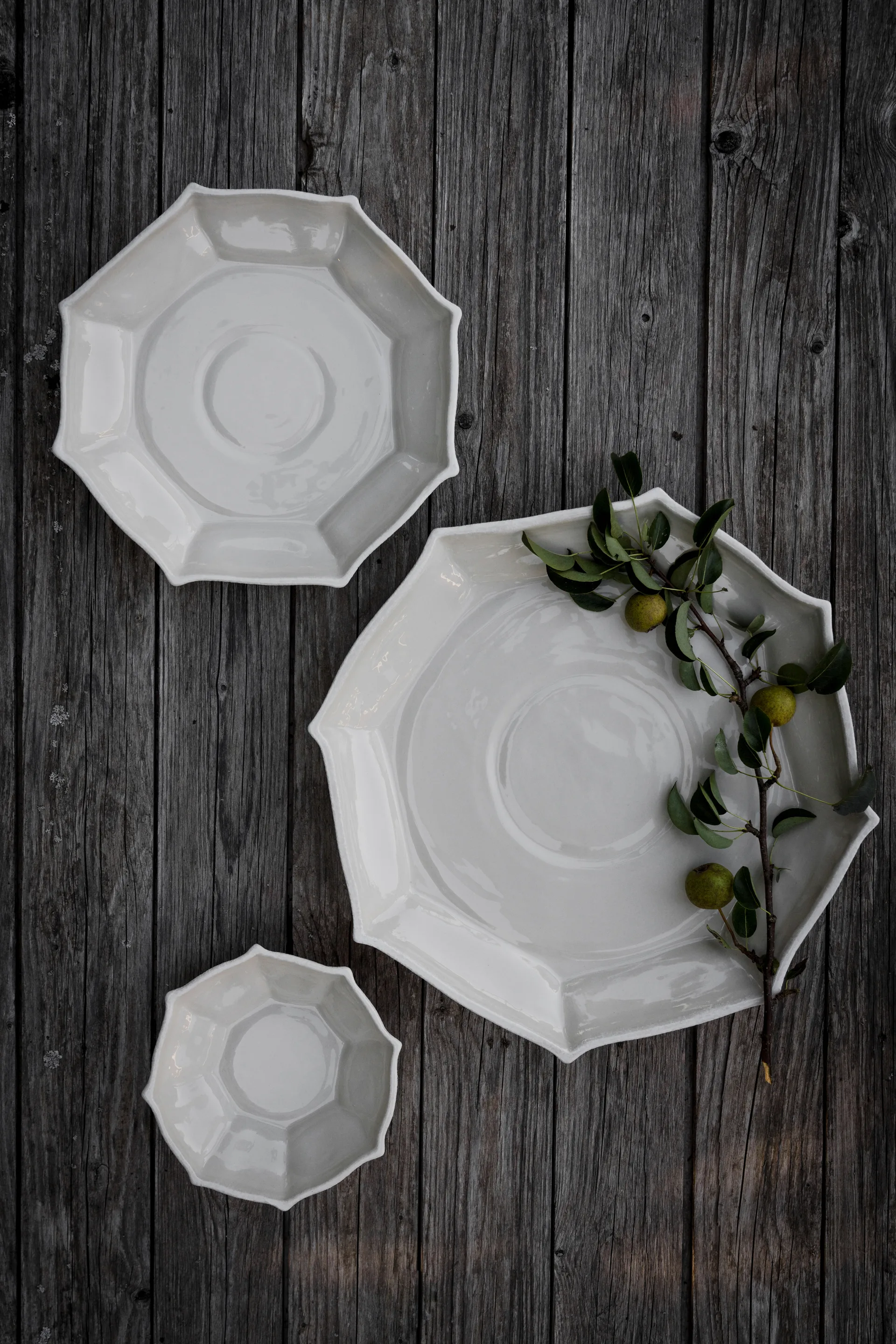 Prato de servir Ernst Ø37 cm, Natural branco ERNST
