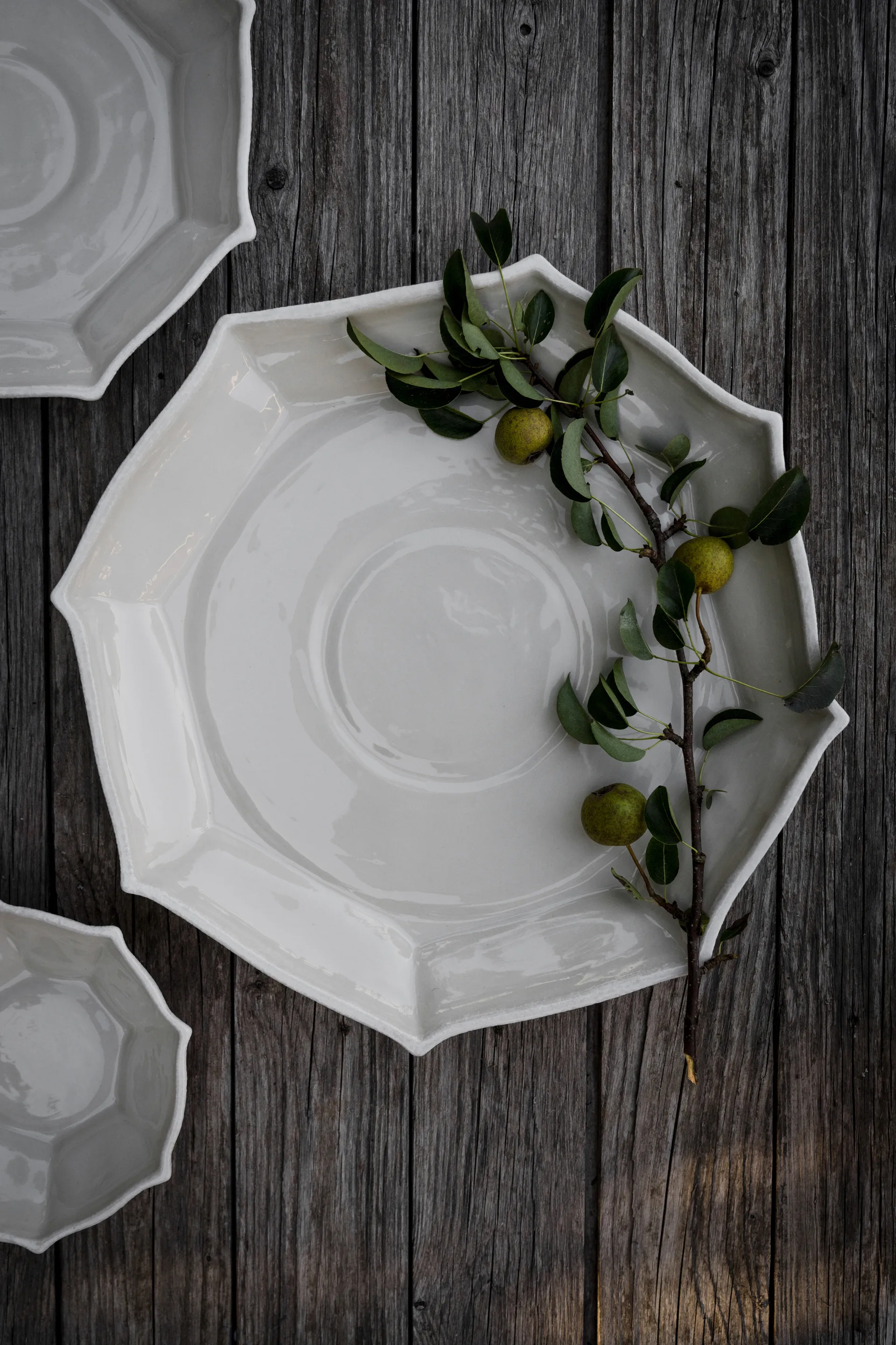 Prato de servir Ernst Ø37 cm, Natural branco ERNST