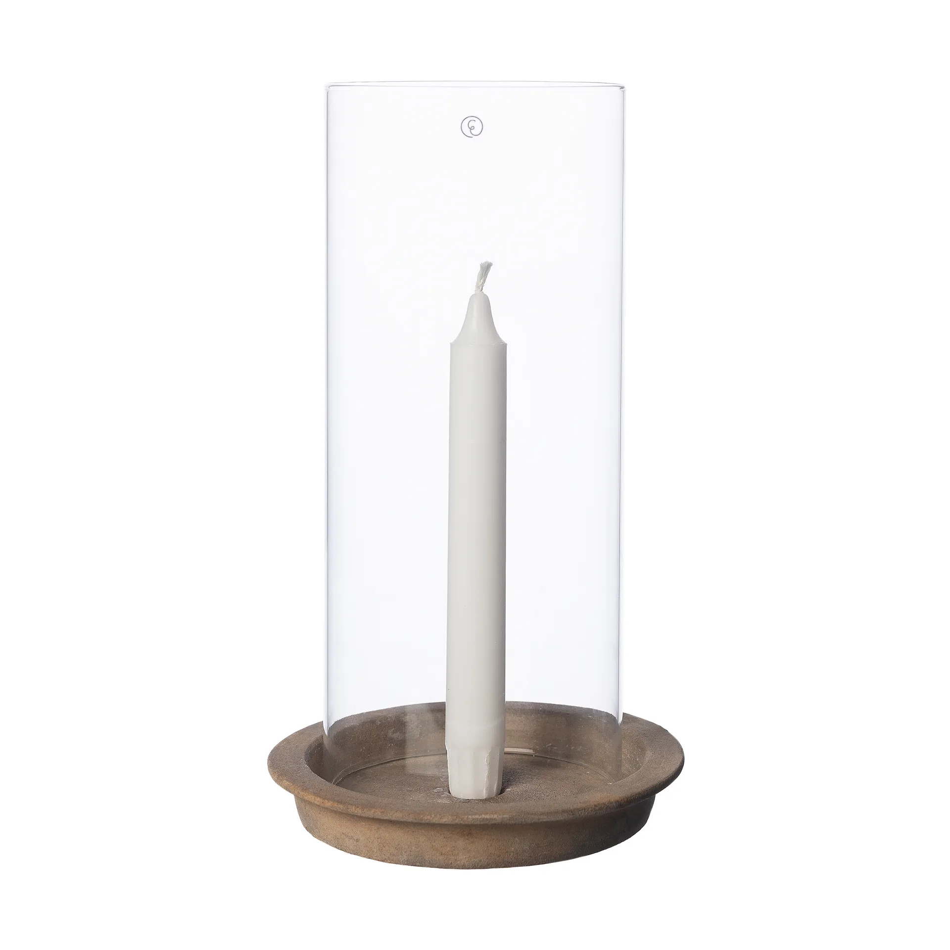 Prato de velas Ernst incl. cilindro de vidro 30 cm, Terracota ERNST