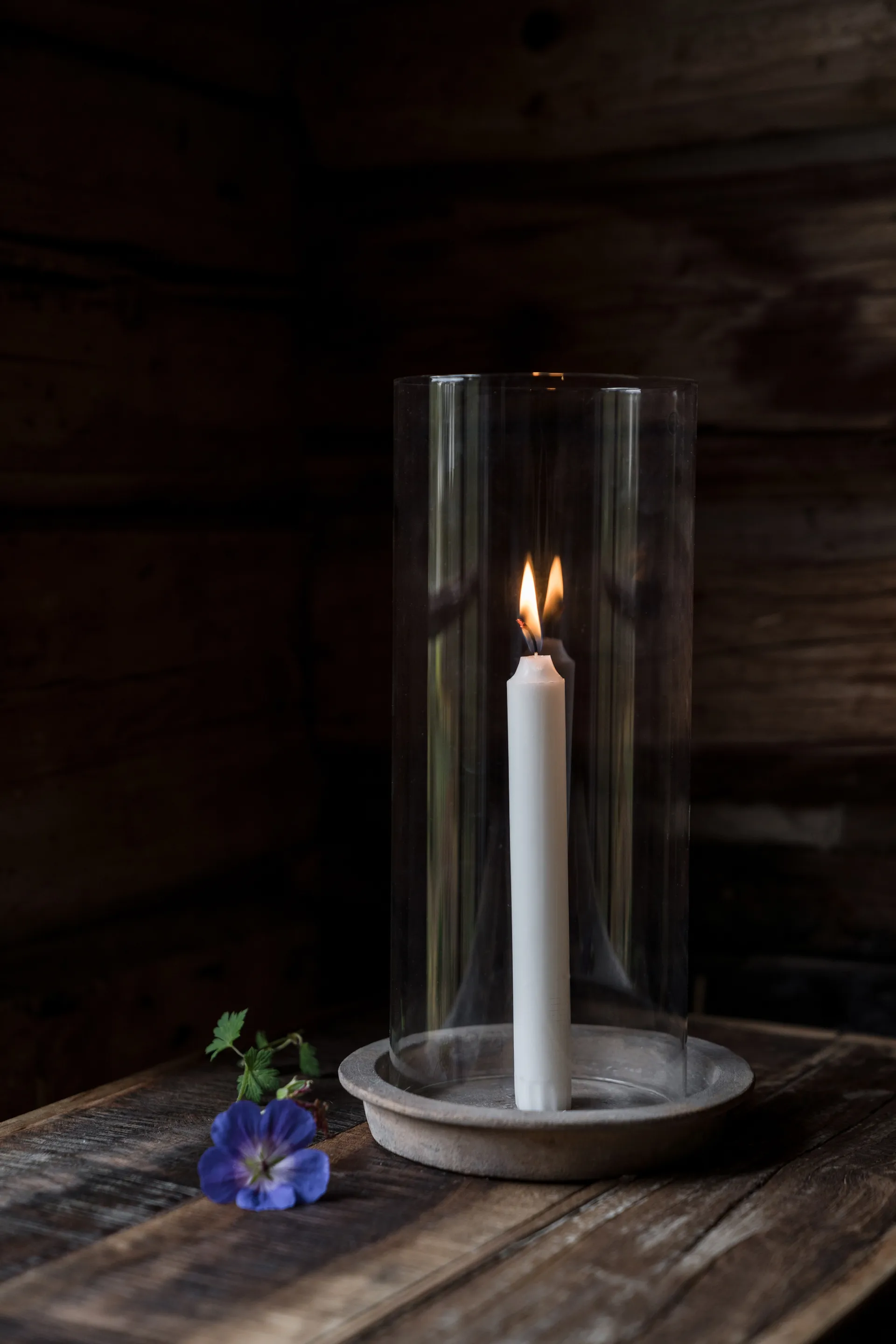 Prato de velas Ernst incl. cilindro de vidro 30 cm, Terracota ERNST