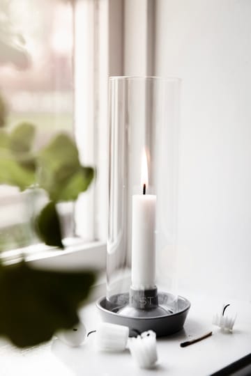 Suporte de velas, cilindro, em vidro Ernst - cinza - ERNST