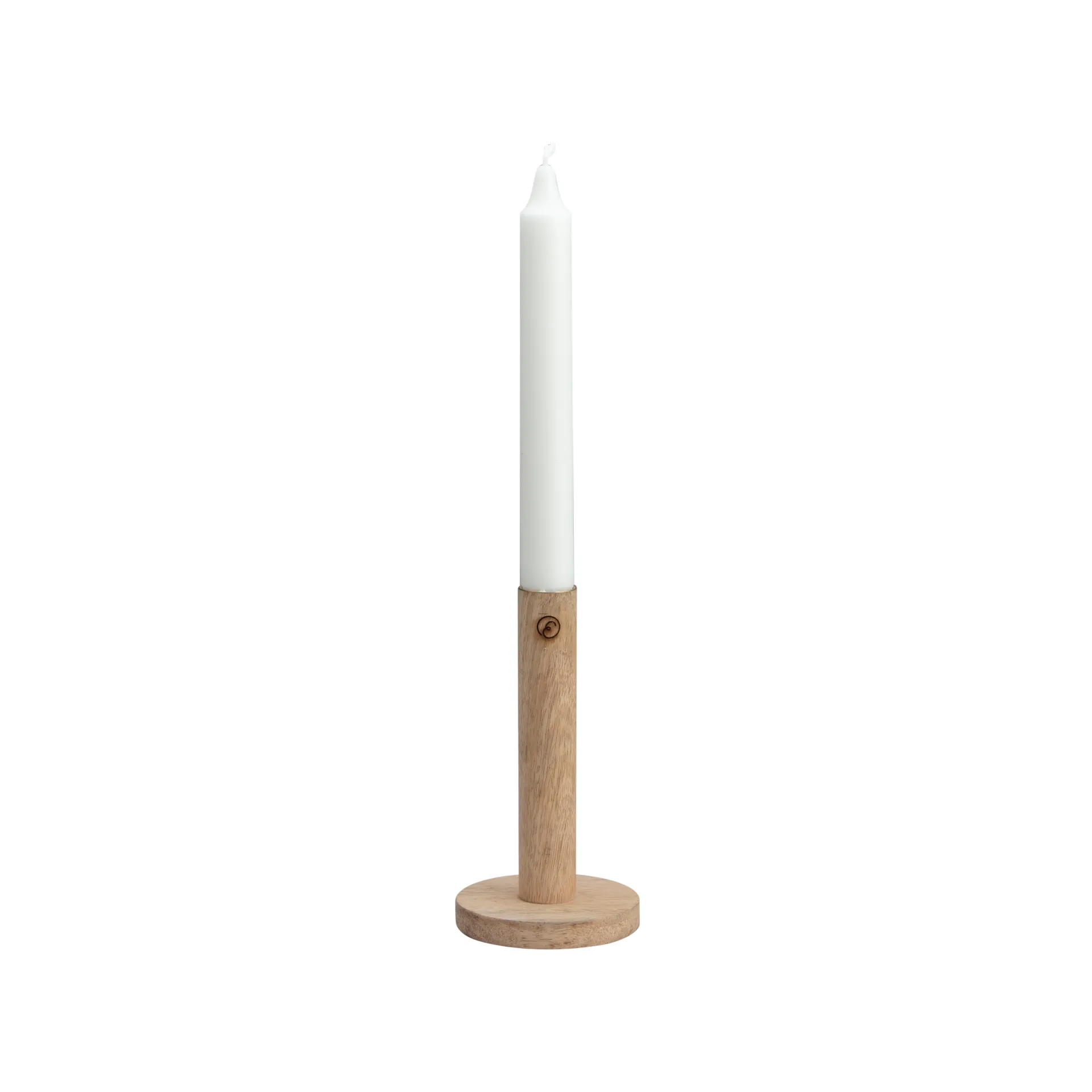 Suporte de velas de madeira 15 cm, natural ERNST