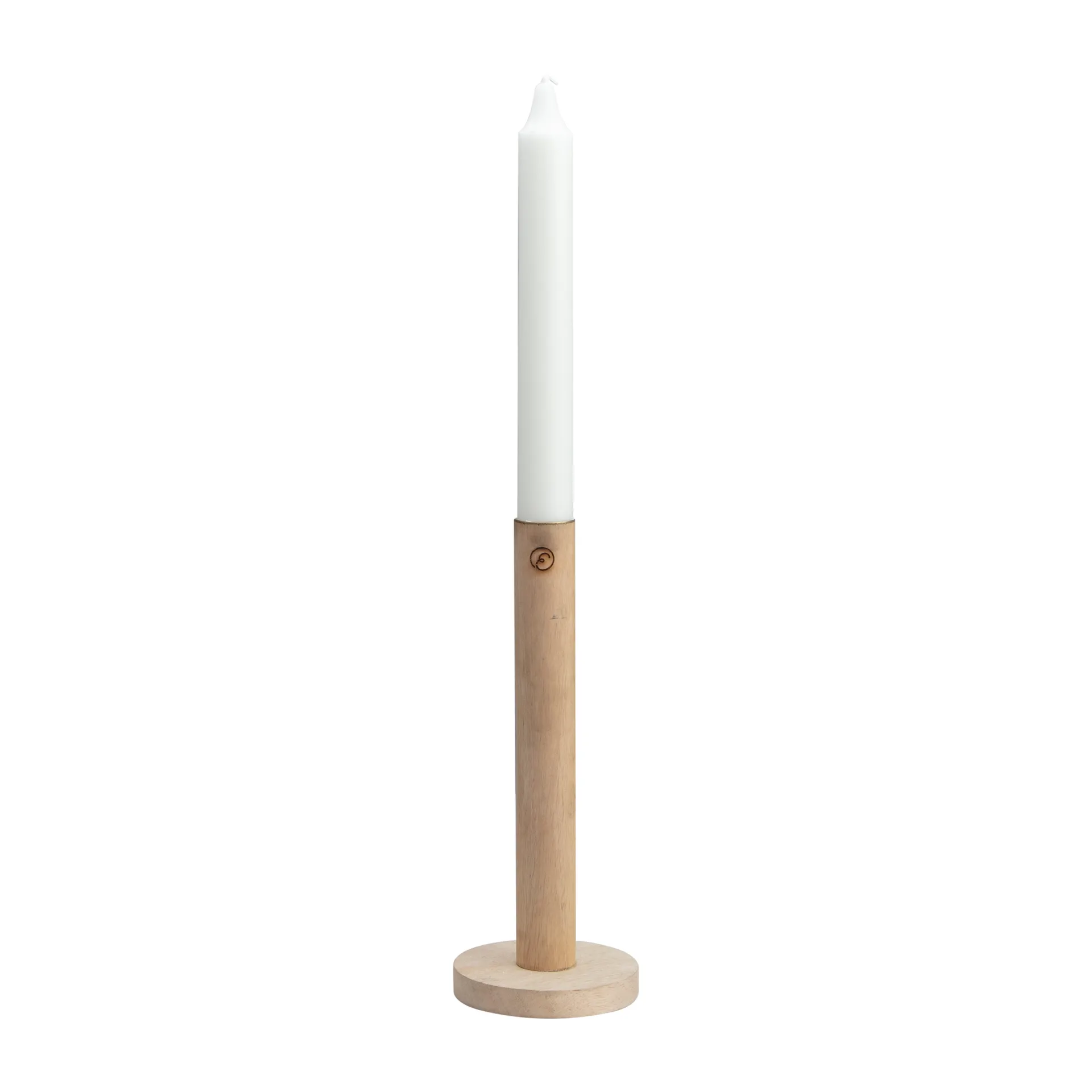 Suporte de velas de madeira 20 cm, natural ERNST