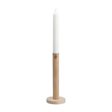 Suporte de velas de madeira 20 cm - natural - ERNST