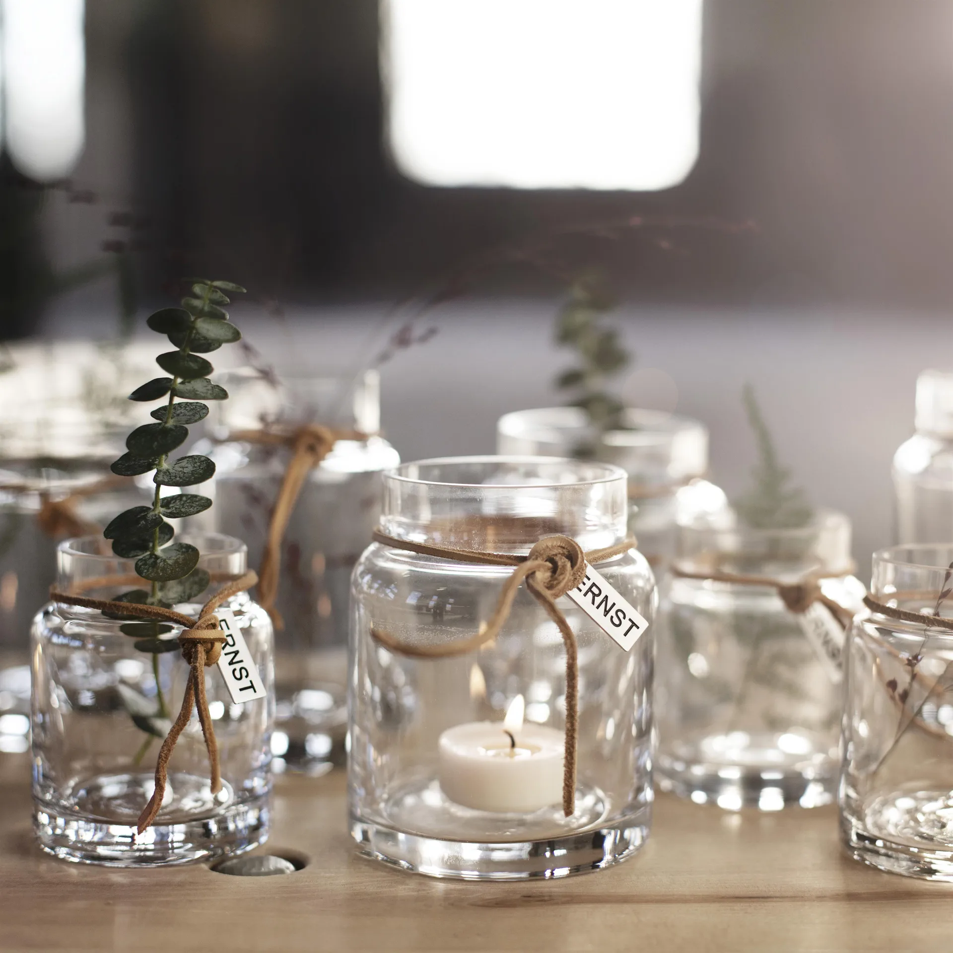 Suporte de velas Ernst H8cm Ø5cm, transparente ERNST