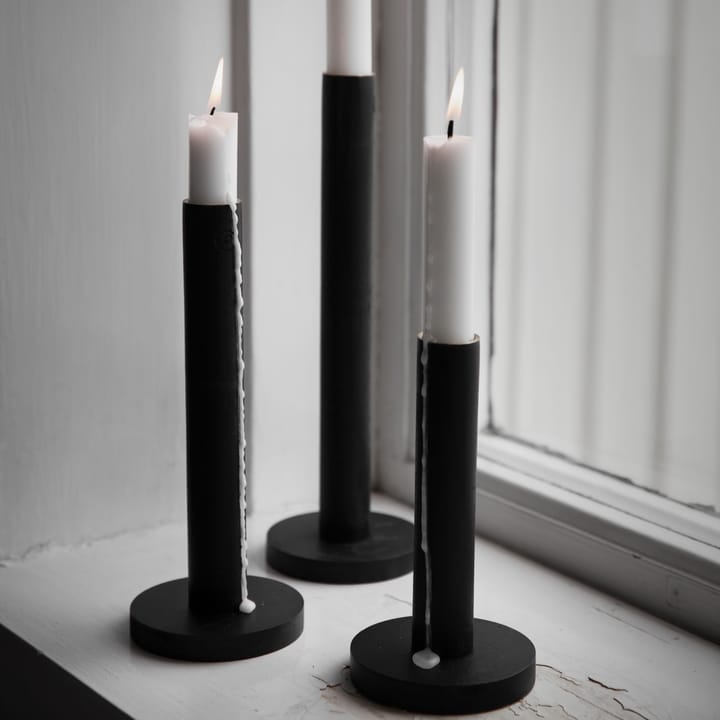 Suporte de velas Ernst , madeira preto, 15 cm ERNST