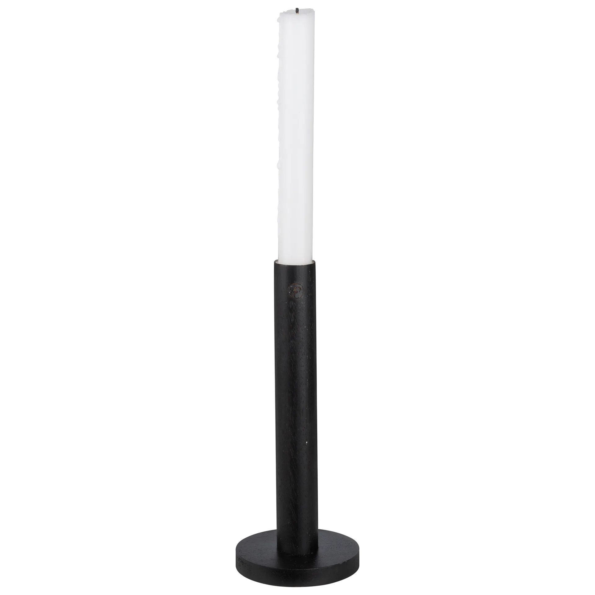 Suporte de velas Ernst , madeira preto, 20 cm ERNST