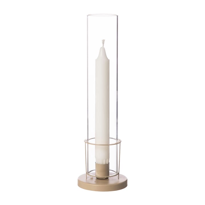 Suporte de velas pequeno, cilindro, em vidro Ernst, Bege ERNST
