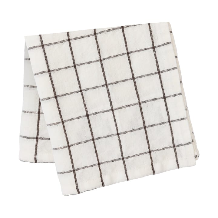 Toalha de mesa Ernst xadrez grande 145x240 cm, Branco-marrom ERNST