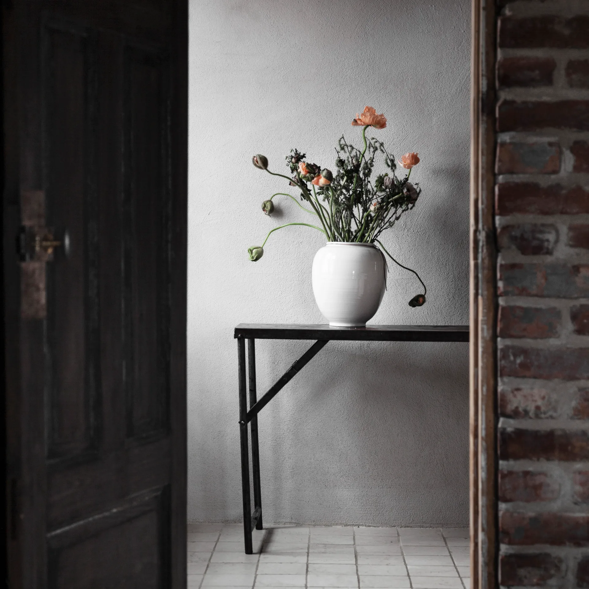 Vaso branco brilhante Ernst, 22 cm ERNST