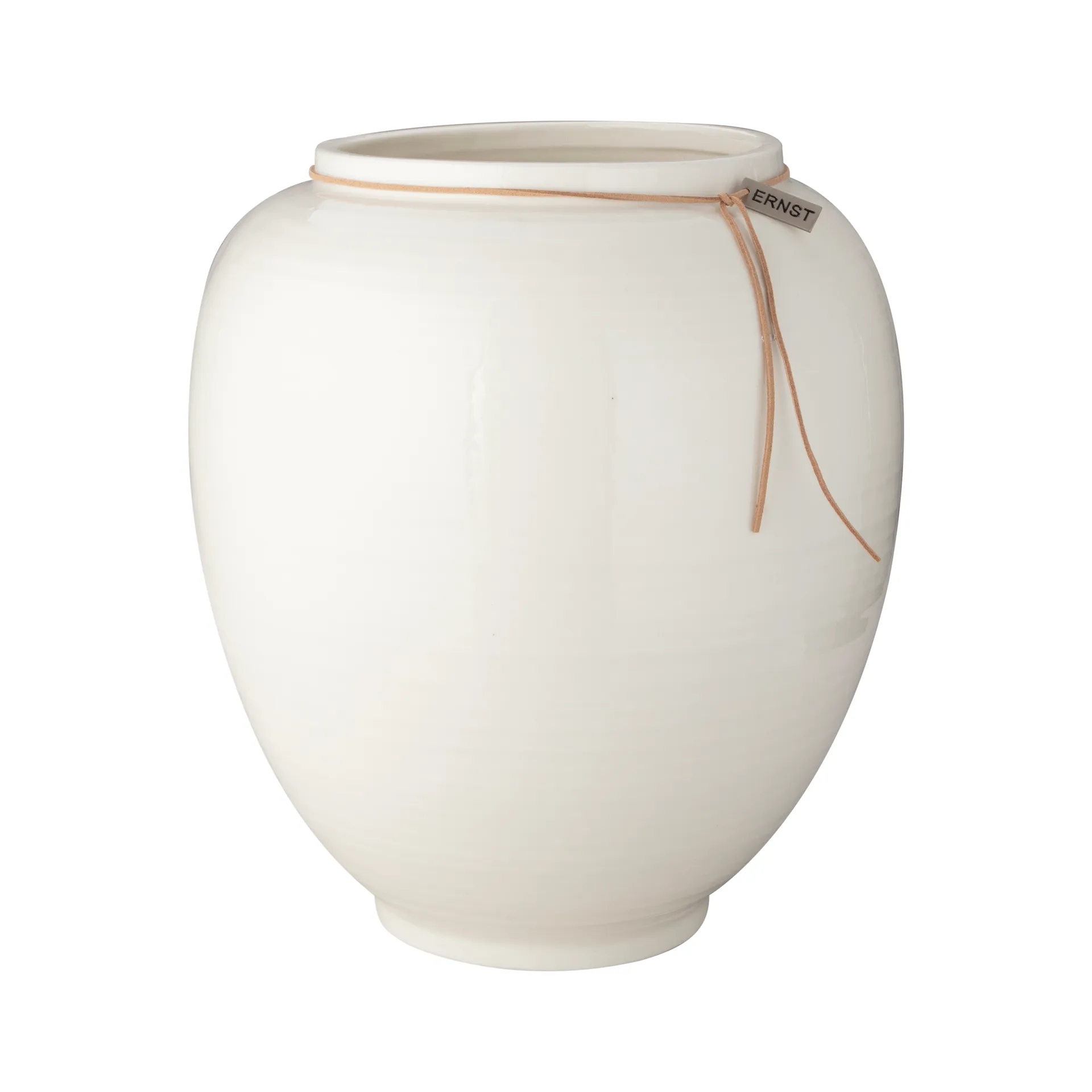 Vaso branco brilhante Ernst, 28 cm ERNST