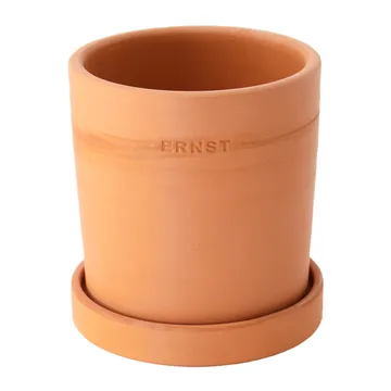 Vaso de flores com prato terracota Ernst - Ø19 cm - ERNST