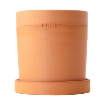 Vaso de flores com prato terracota Ernst - Ø19 cm - ERNST