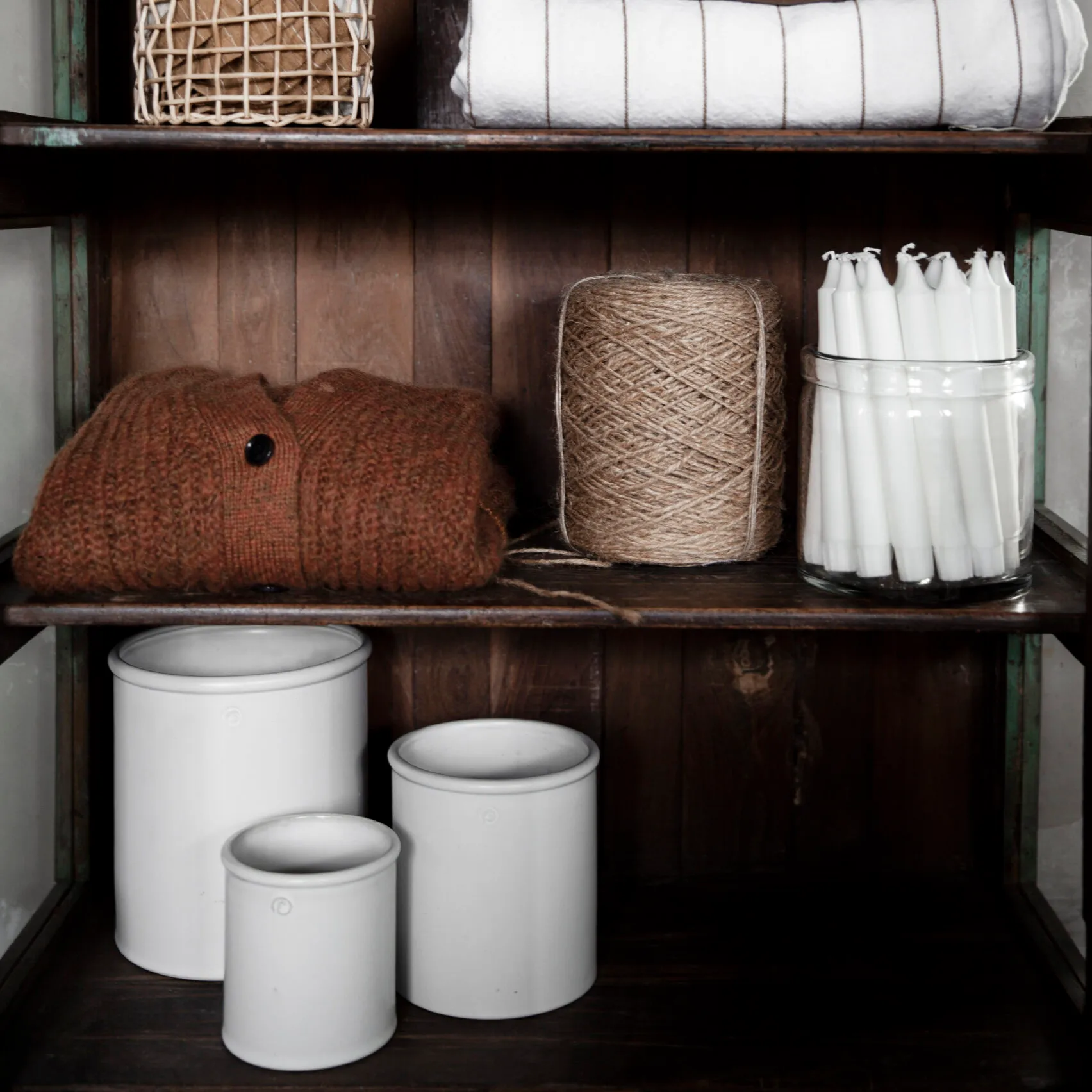 Vaso de flores com rebordo branco Ernst,  20,5 cm ERNST