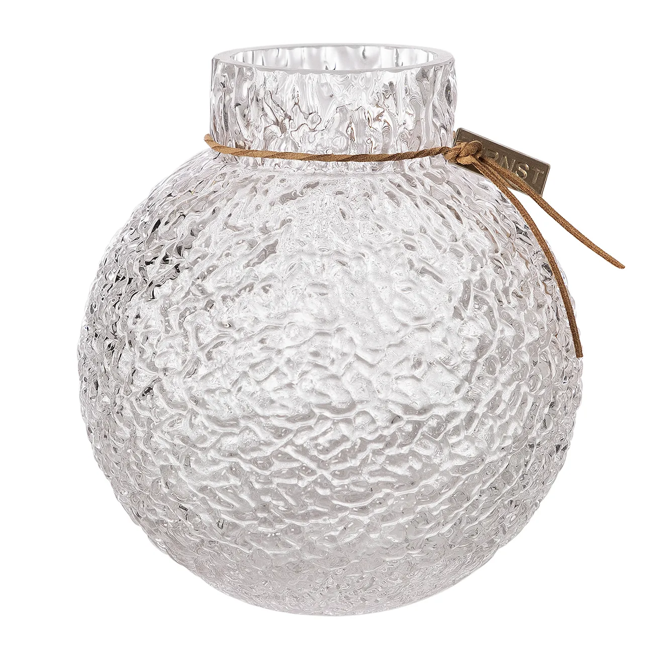 Vaso de vidro com relevo Ernst, Ø13x14 cm ERNST
