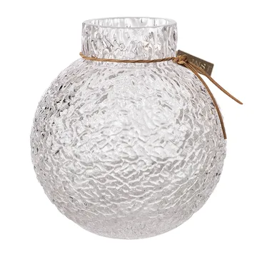 Vaso de vidro com relevo Ernst - Ø13x14 cm - ERNST