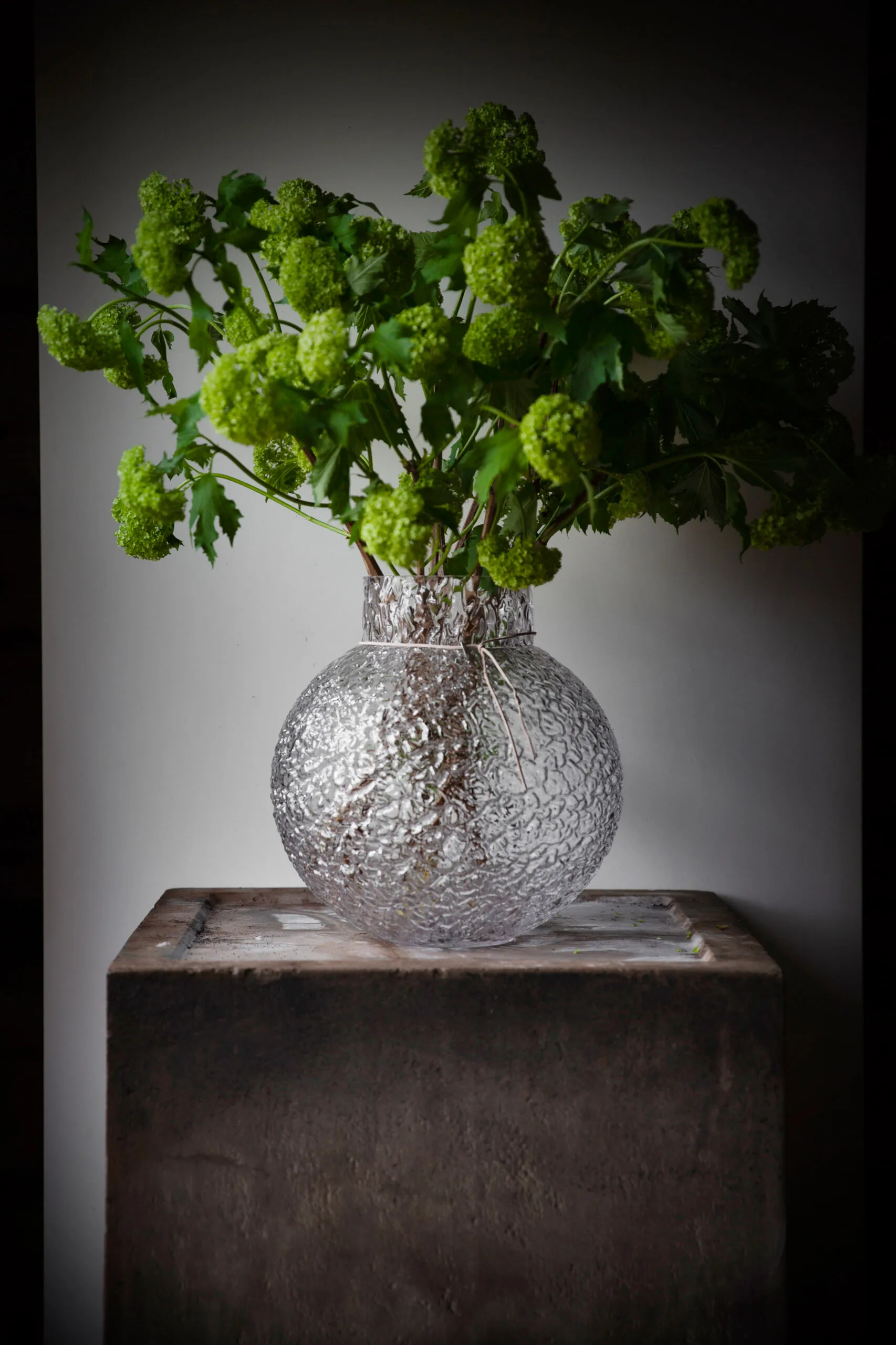 Vaso de vidro com relevo Ernst, Ø29 cm ERNST