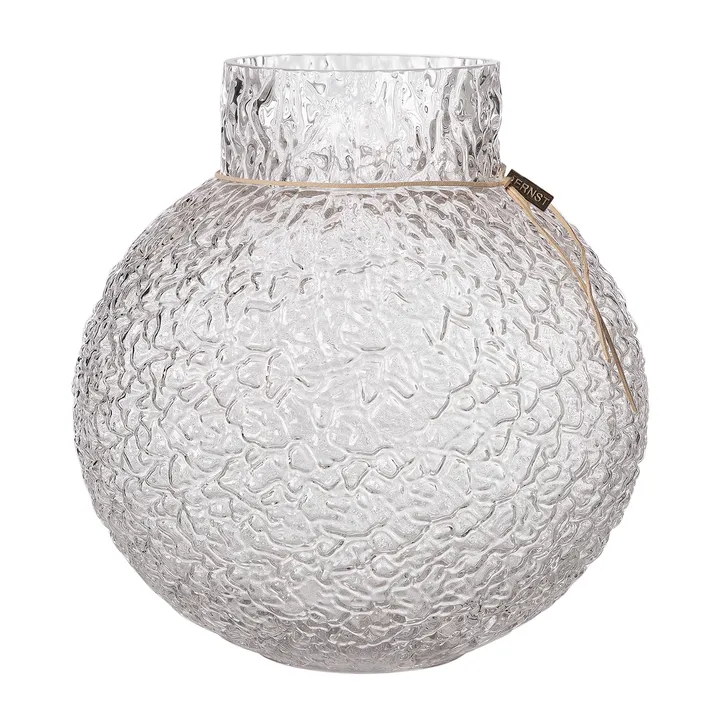 Vaso de vidro com relevo Ernst - Ø29x30 cm - ERNST
