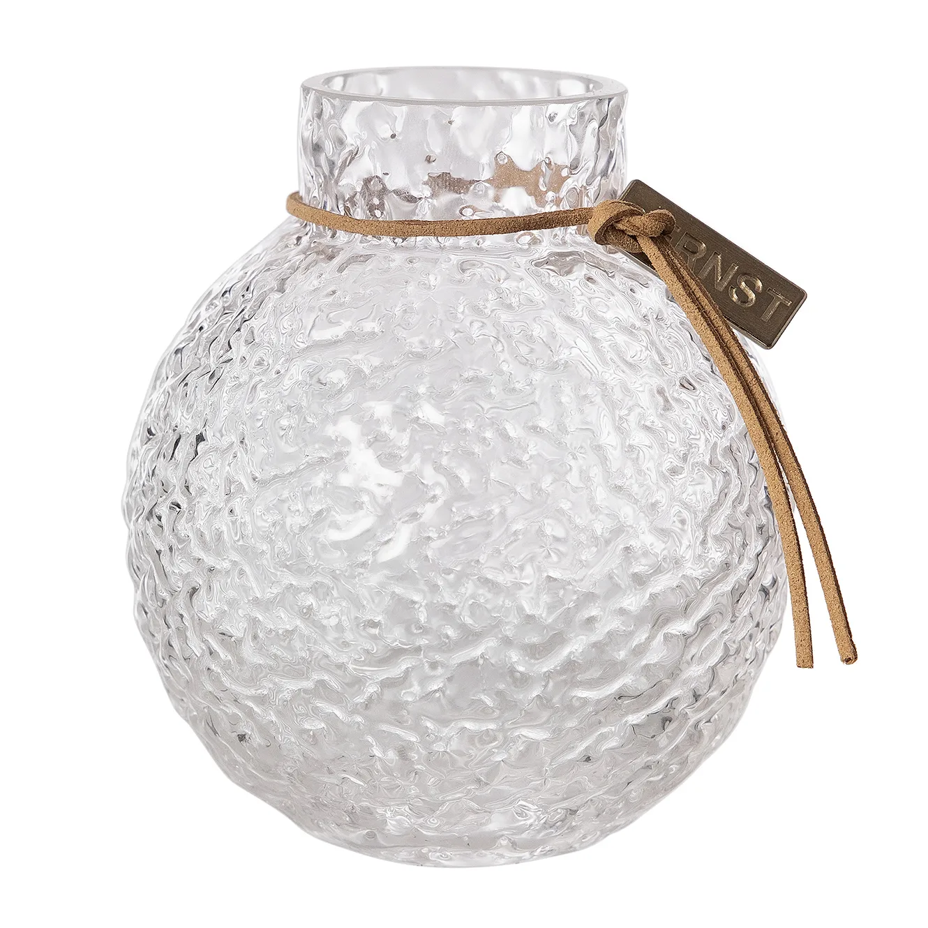 Vaso de vidro com relevo Ernst, Ø9 cm ERNST