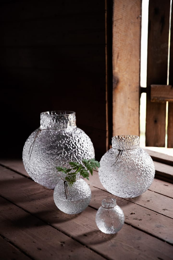 Vaso de vidro com relevo Ernst, Ø9 cm ERNST