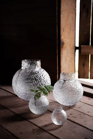 Vaso de vidro com relevo Ernst - Ø9x10 cm - ERNST
