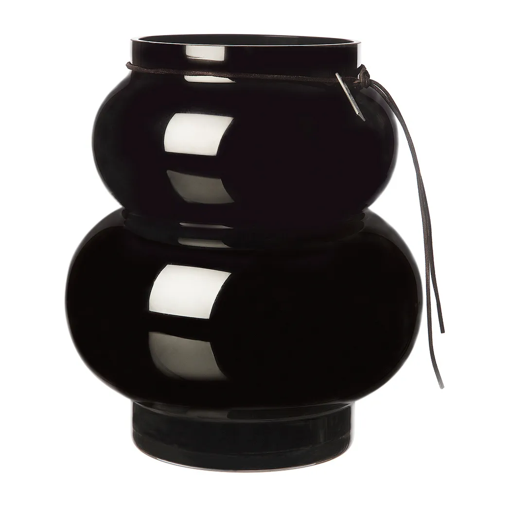 Vaso de vidro curvo Ernst 21,5 cm, Preto ERNST