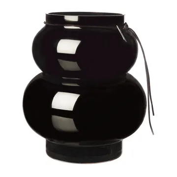 Vaso de vidro curvo Ernst 21,5 cm - Preto - ERNST