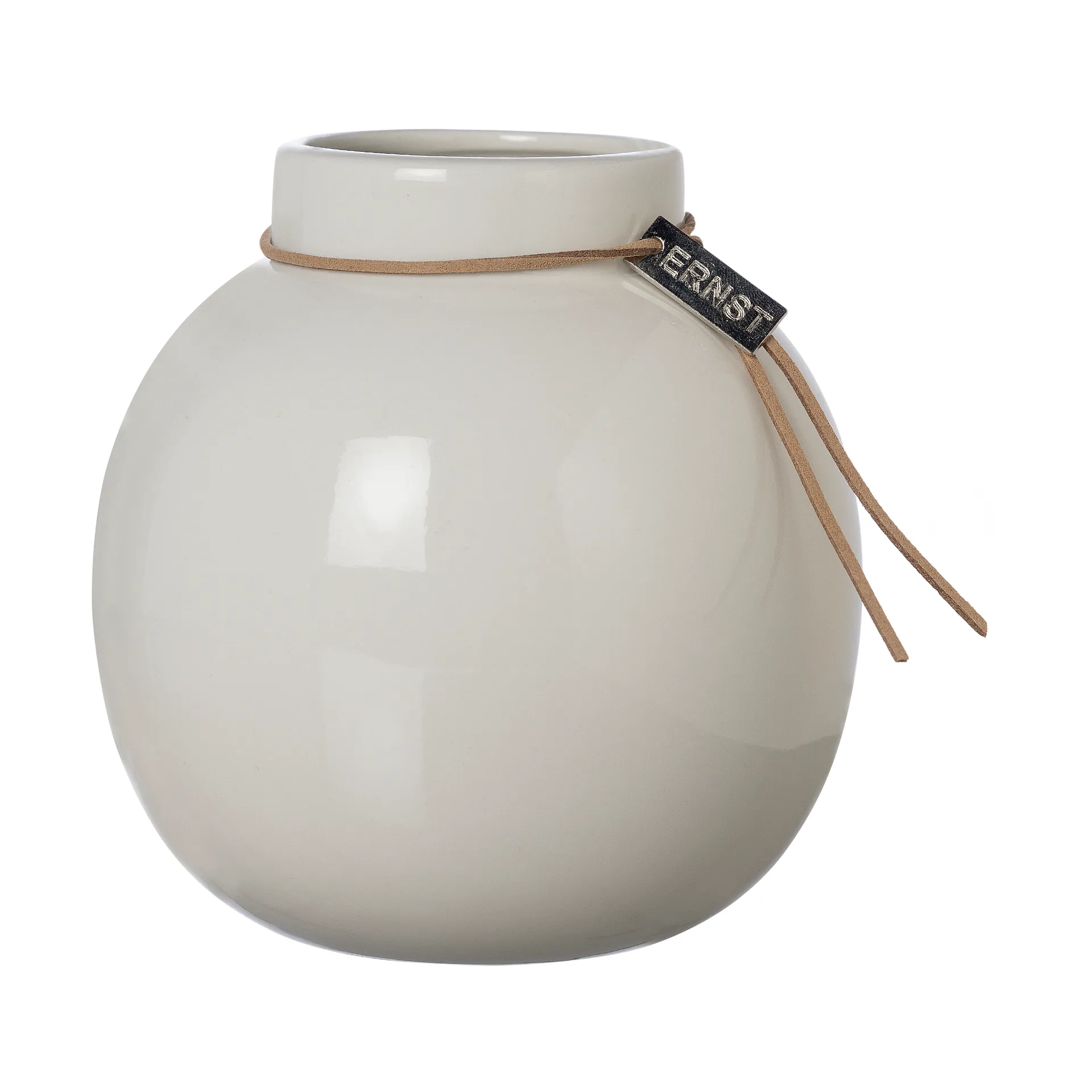 Vaso esmaltado Ernst branco , Ø14 cm  ERNST