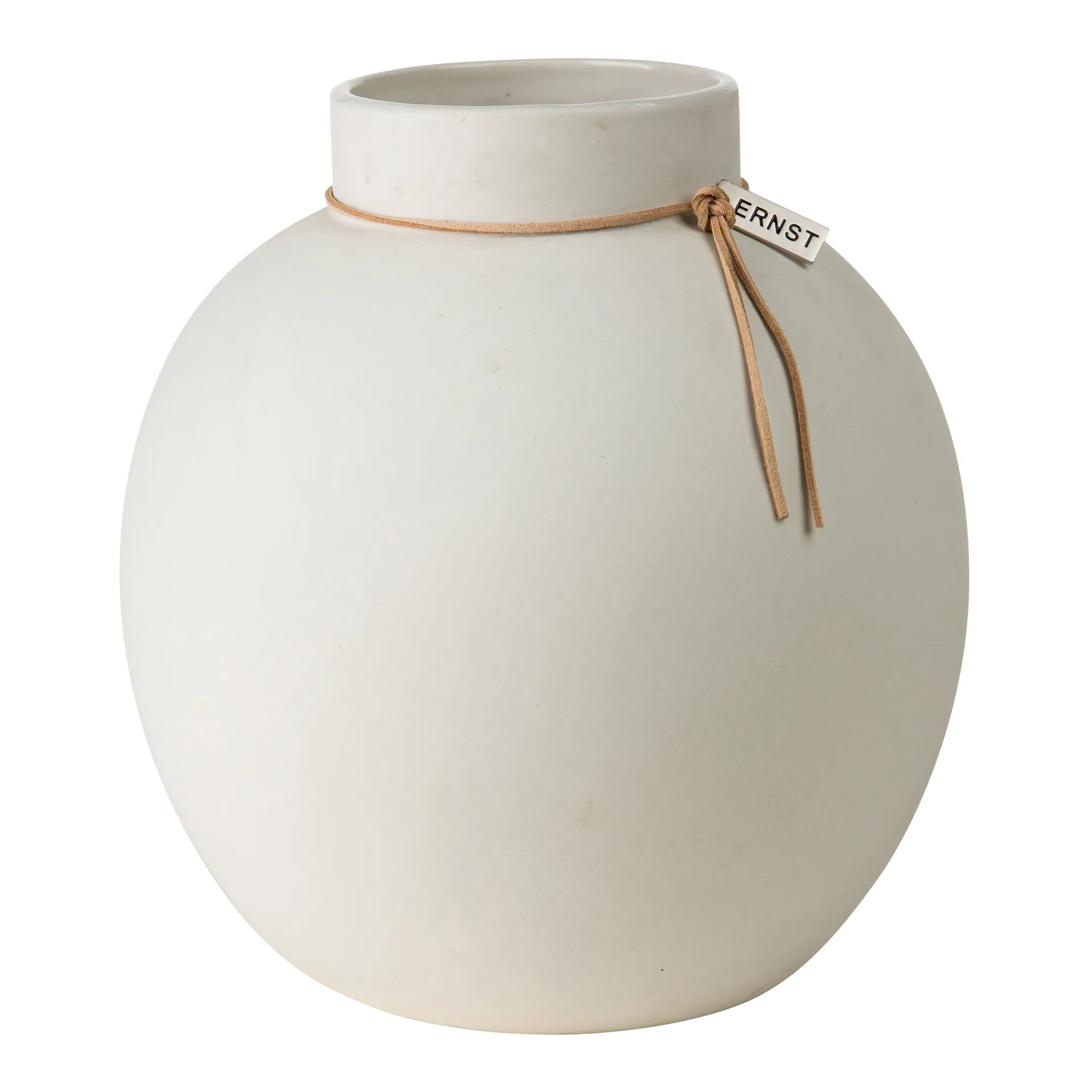 Vaso stoneware branco Ernst, 22 cm ERNST